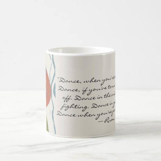Mug Citation de danse Rumi avec danseuse (Centre)