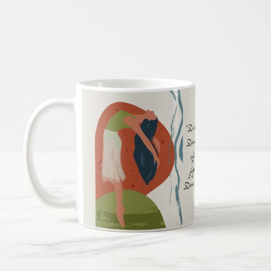 Mug Citation de danse Rumi avec danseuse (Gauche)