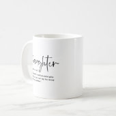 Mug Citation de définition de fille sentimentale (Devant gauche)