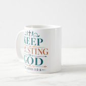 Mug Citation de dévotion matinale pour continuer à fai (Devant gauche)
