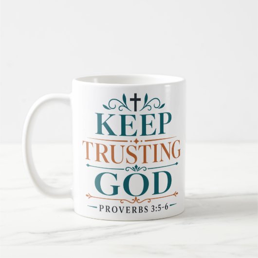 Mug Citation de dévotion matinale pour continuer à fai (Gauche)