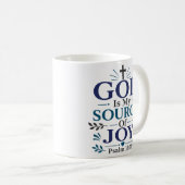 Mug Citation de dévotion quotidienne : Dieu est ma sou (Devant droit)