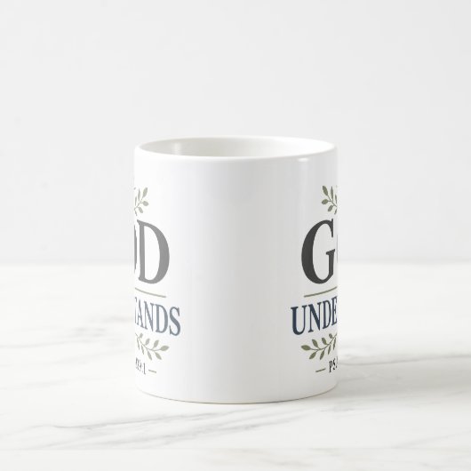Mug Citation de dévotion spirituelle Dieu comprend (Centre)