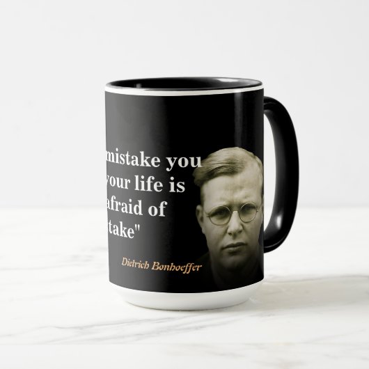 Mug Citation De Dietrich Bonhoeffer Sur La Plus Grande (Devant droit)