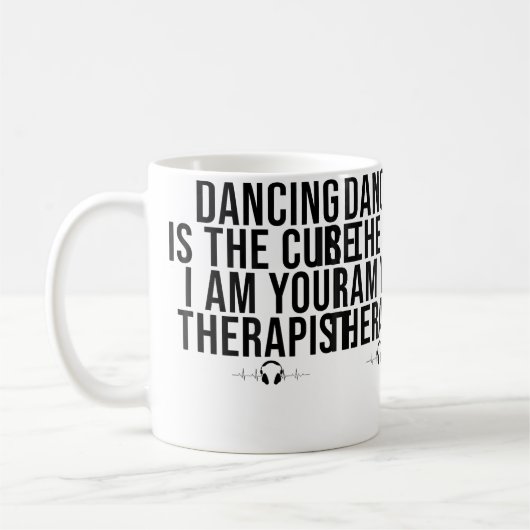 Mug Citation de Dj Deejay Citation drôle de danse Fest (Gauche)