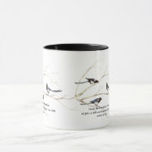 Mug Citation de famille avec aquarelle Magpie Bird Fam (Centre)