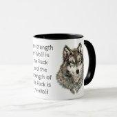 Mug Citation de famille inspirante Couleur d'aquarelle (Devant droit)