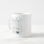 Mug Citation de famille modifiable avec lettres de cou (Devant gauche)