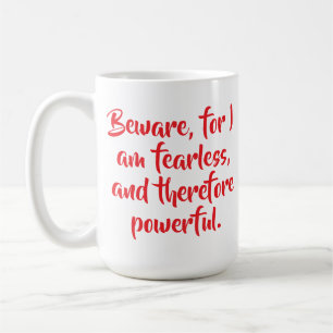 Mug Citation de femme intrépide personnalisée écriture