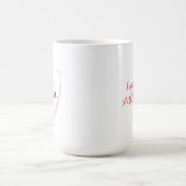Mug Citation de fille avec Monogramme moderne Initiale (Centre)