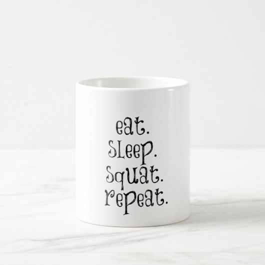 Mug Citation De Fitness Gym : Manger, Dormir, Squat (Centre)