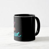Mug Citation de foi chrétienne 'Croire seulement' Noir (Devant droit)