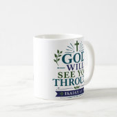 Mug Citation de foi chrétienne : Dieu vous soutiendra (Devant droit)
