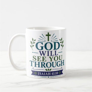 Mug Citation de foi chrétienne : Dieu vous soutiendra