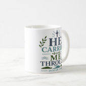 Mug Citation de foi chrétienne Il me porte (Devant droit)
