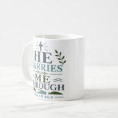 Mug Citation de foi chrétienne Il me porte (Devant gauche)