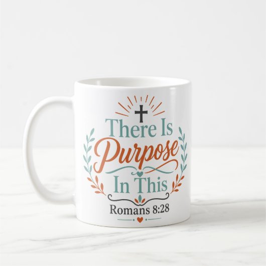 Mug Citation de foi chrétienne « Il y a un but dans ce (Gauche)