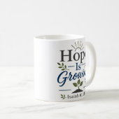 Mug Citation de foi chrétienne : L'espérance grandit (Devant droit)