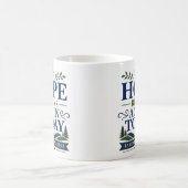Mug Citation de foi chrétienne L'espérance recommence (Centre)
