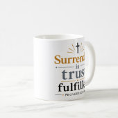 Mug Citation de foi esthétique sur la reddition comme (Devant droit)
