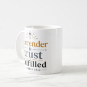Mug Citation de foi esthétique sur la reddition comme (Devant gauche)