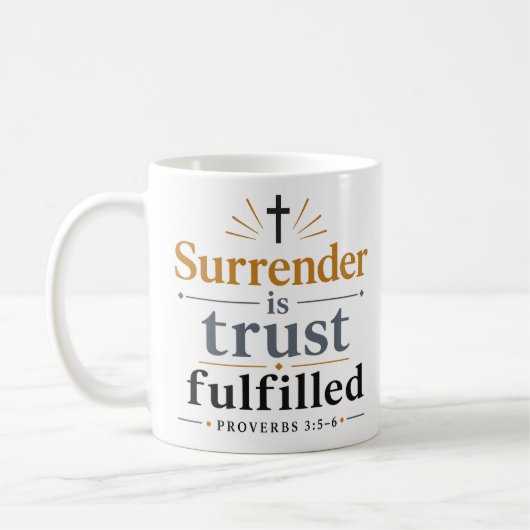 Mug Citation de foi esthétique sur la reddition comme (Gauche)