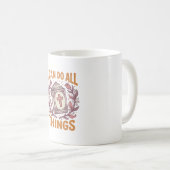 Mug Citation de foi florale chrétienne Modèle de chemi (Devant droit)