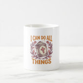 Mug Citation de foi florale chrétienne Modèle de chemi (Centre)