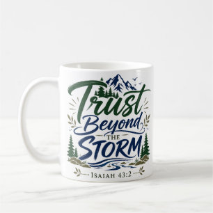 Mug Citation de foi spirituelle Confiance au-delà de l
