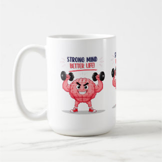 Mug Citation de force mentale de caractère de cerveau