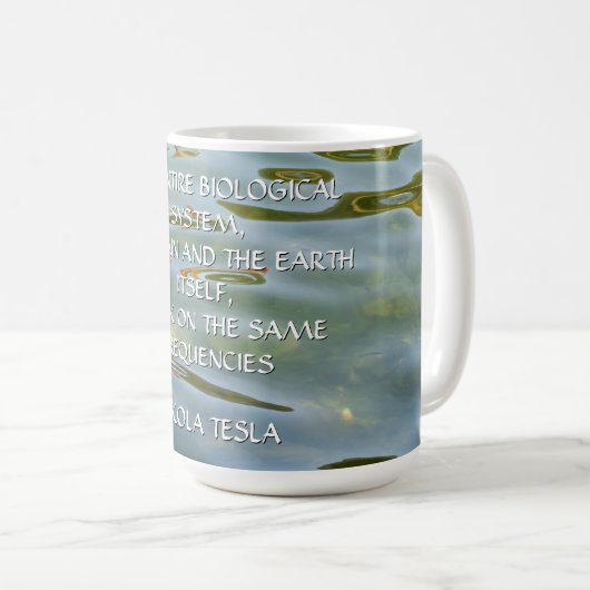 Mug Citation de fréquence de Nikola Tesla – Ondulation (Devant droit)