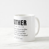 Mug Citation de frère moderne noir et blanc (Devant droit)