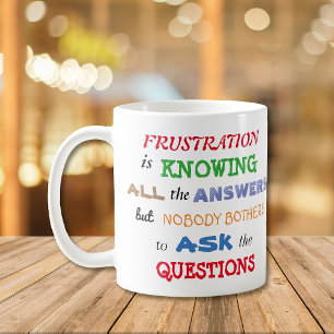 Mug Citation de frustration classique et amusante