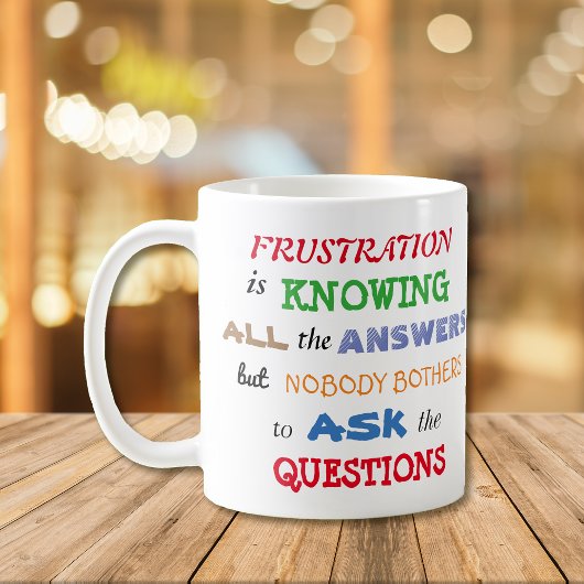 Mug Citation de frustration classique et amusante