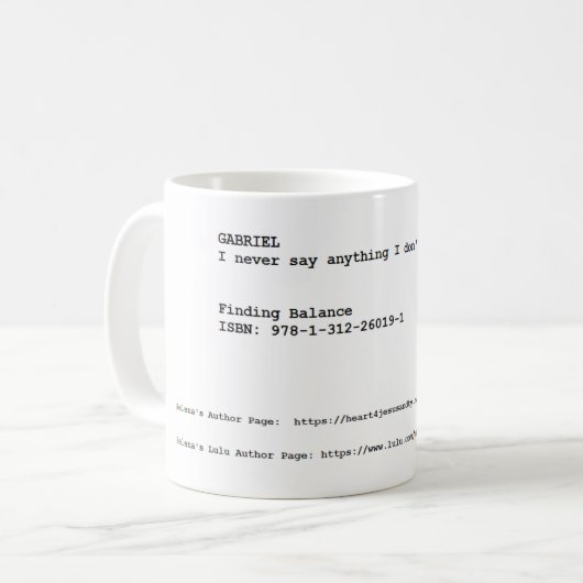 Mug Citation de Gabriel dans "Trouver l'équilibre" (Devant gauche)