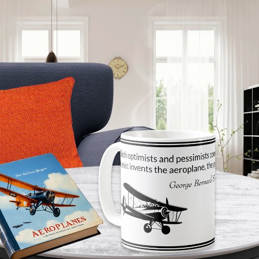 Mug Citation de George Bernard Shaw sur le parachute d