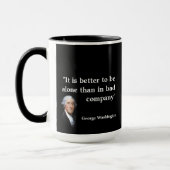 Mug Citation de George Washington sur la mauvaise soci (Gauche)