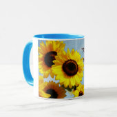 Mug Citation de Helen Keller avec le tournesol (Devant gauche)