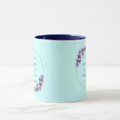 Mug Citation de Jane Austen avec cadre doré et fleurs (Centre)