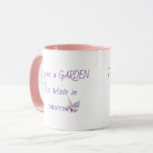 Mug Citation de jardin inspirationnelle avec papillon (Devant gauche)