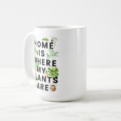 Mug Citation de jardinage de la plante d'aquarelle (Devant gauche)