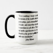 Mug Citation de John Adams (Gauche)