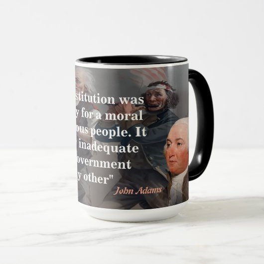 Mug Citation de John Adams sur notre Constitution (Devant droit)