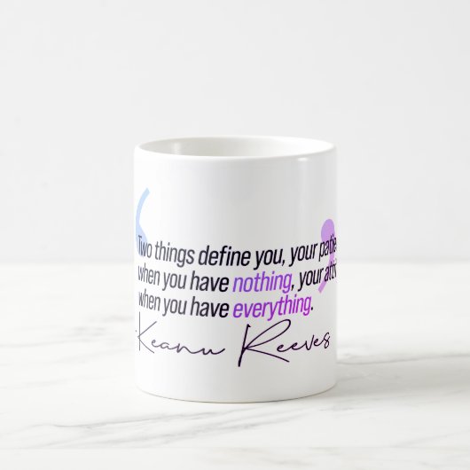 Mug Citation de Keanu Reeves - Deux choses vous défini (Centre)