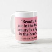 Mug Citation de Khalil Gibran sur la Beauté (Devant gauche)
