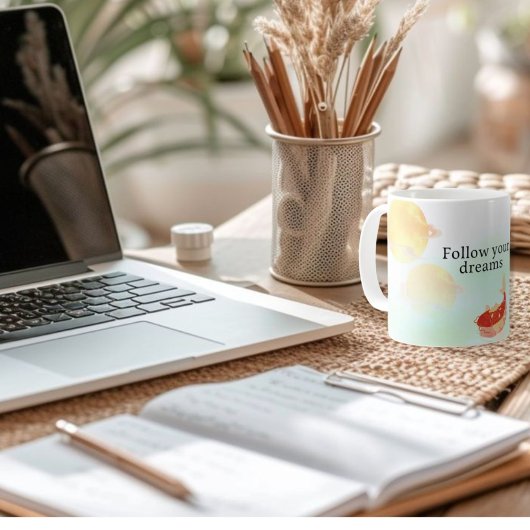 Mug Citation de Koi Fish Dream Imprimer - "Suivez votr