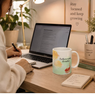 Mug Citation de Koi Fish Dream Imprimer - "Suivez votr