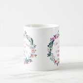 Mug Citation de la Bible couronne florale (Centre)