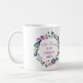 Mug Citation de la Bible couronne florale (Gauche)