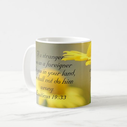 Mug Citation de la Bible de l'Ancien Testament - Lévit (Devant gauche)